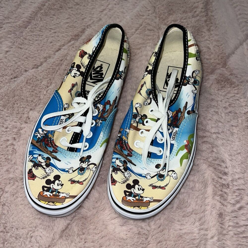 Disney x Vans mickey mouse aloha sneakers women’s size 7.5 EUC tennis shoes